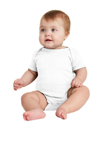 Rabbit Skins   Infant Short Sleeve Baby Rib Bodysuit. RS4400